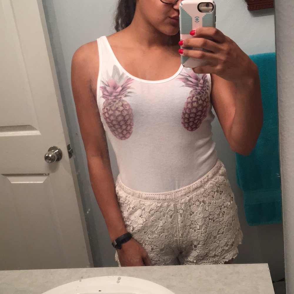 VS Pink Pineapple Bodysuit